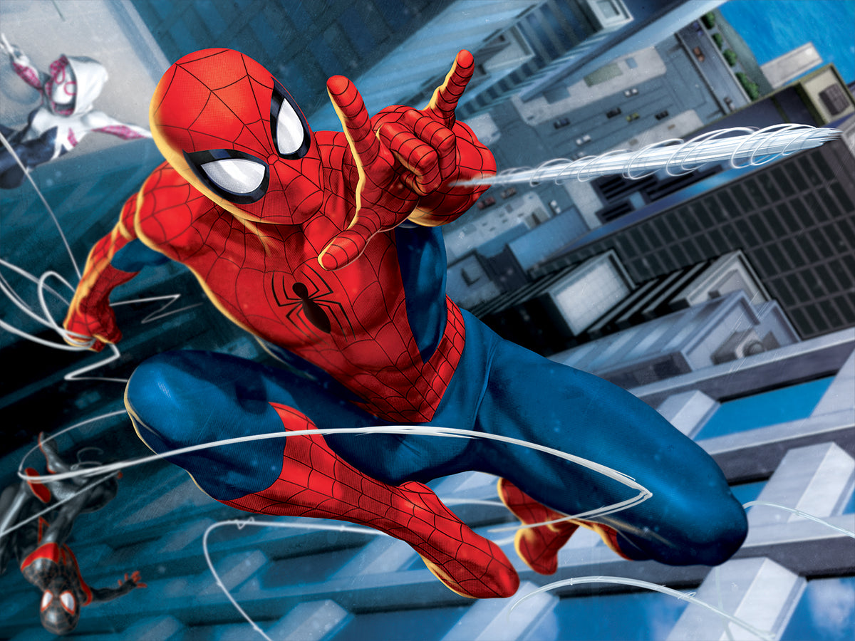 Puzzle 3D/2D Marvel Spider-Man 500 pièces | Puzzle lenticulaire Prime 3D | Lance, capture, résous, sauve la ville | 61 x 46 cm | 37541