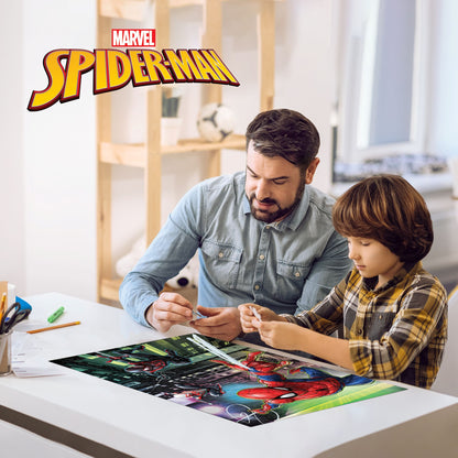 Puzzle 3D lenticulaire Marvel Spider-Man 3D/2D de 200 pièces pour enfants | Petit héros, grande toile | 30 x 46 cm | 37552