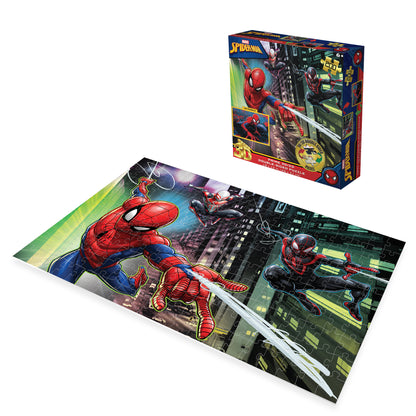 Puzzle 3D lenticulaire Marvel Spider-Man 3D/2D de 200 pièces pour enfants | Petit héros, grande toile | 30 x 46 cm | 37552