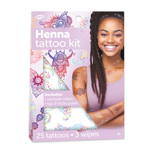 33419 | Savvi Temporary Tattoos - Henna Tattoo Gable Box