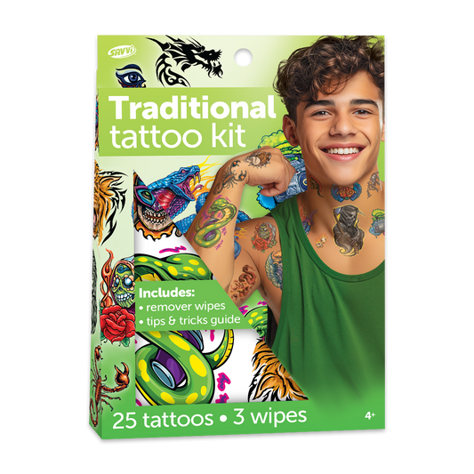 33423 | Savvi Temporary Tattoos - Traditional Tattoo Mania Tattoo Gable Box