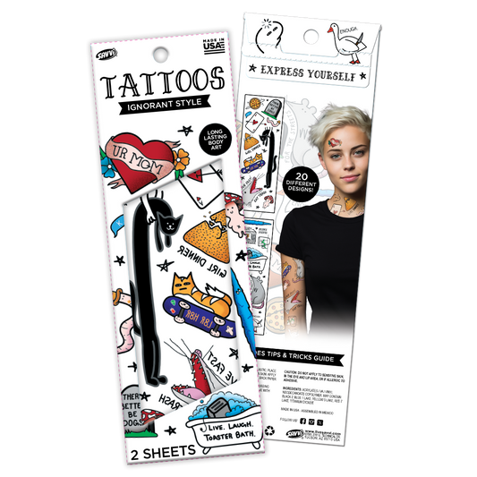 35109 | Savvi Temporary Tattoos - Ignorant Flash Tattoo Pouch