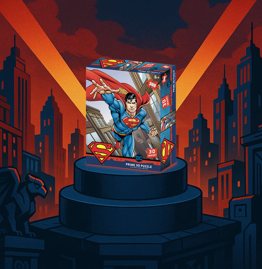 Superman Puzzle – 300 Piece Prime 3D DC Comics Jigsaw | Superhero Puzzle (18"x12")