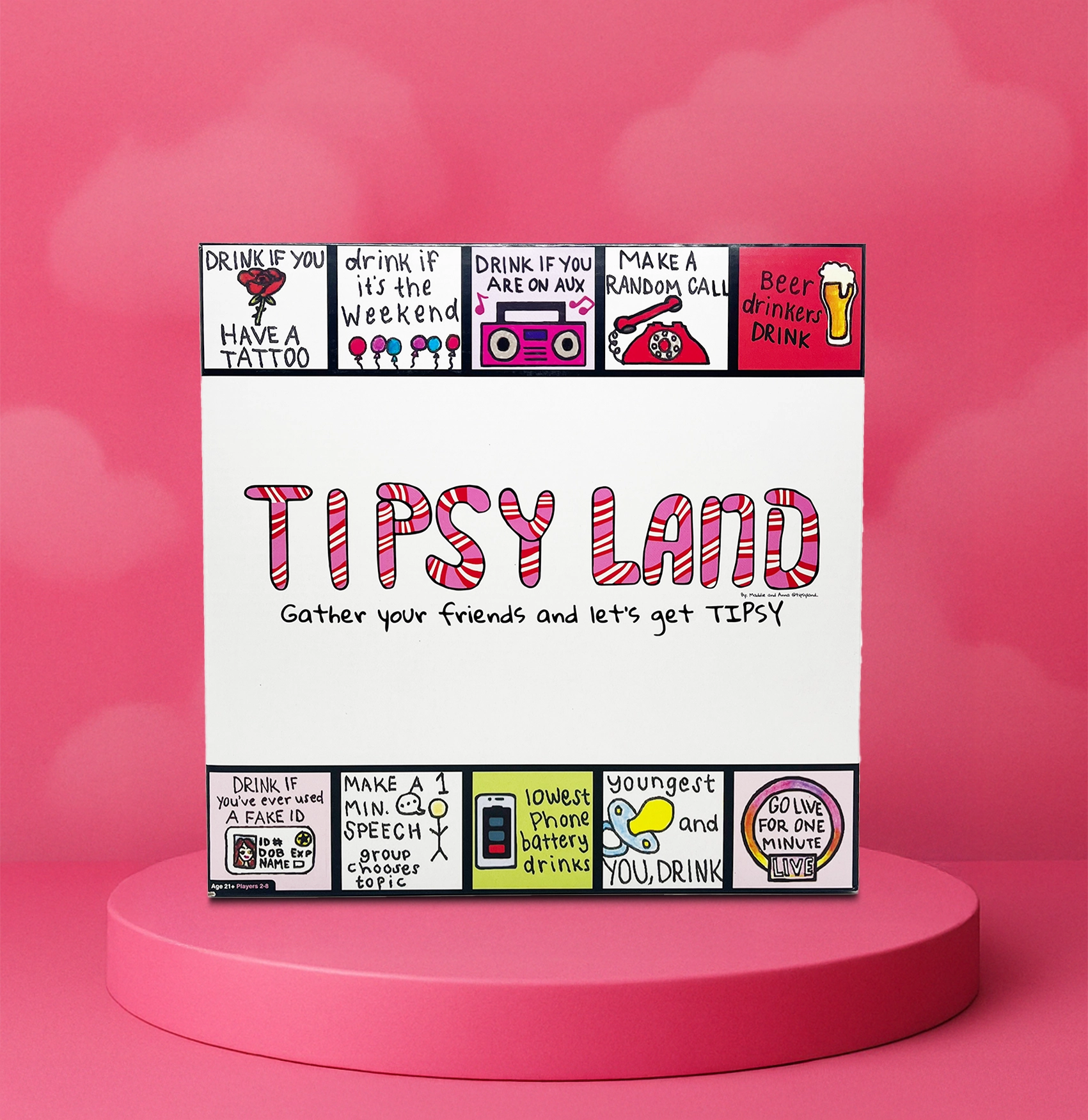 Tipsy Land – Adult Party Board Game with Dares, Drinks & Challenges