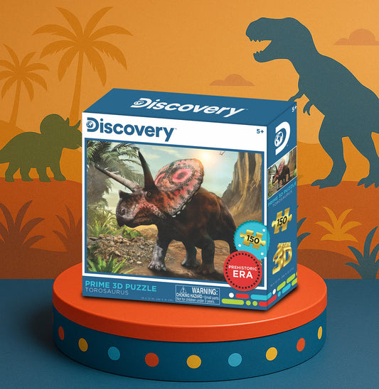 Torosaurus Discovery 3D Jigsaw Puzzle 20847 150pc 18x12"