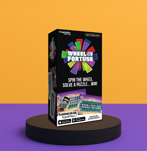 Wheel of Fortune Jumbo Card Game – Deluxe Party Game for 3–4 Players (Ages 8+)