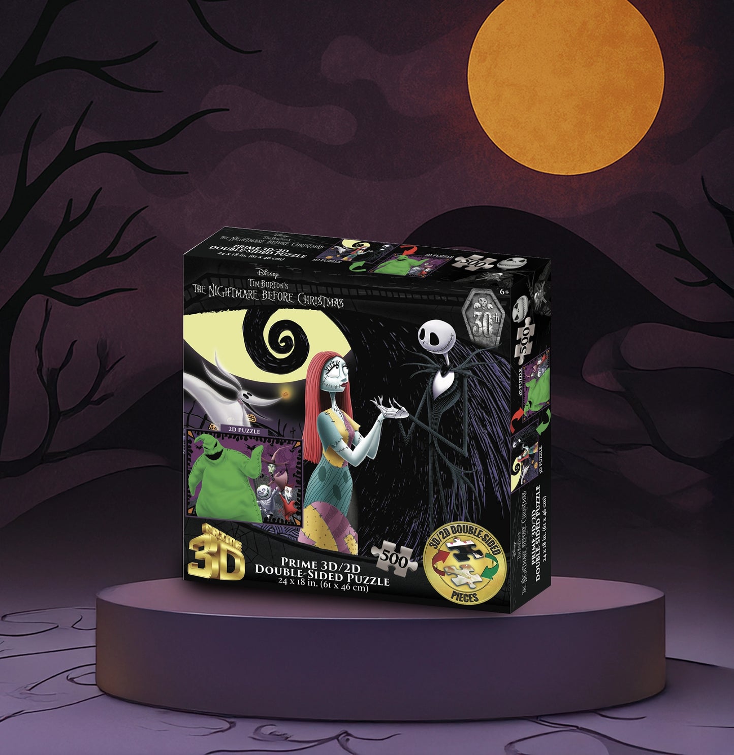 37557 | 3D/2D Disney The Nightmare Before Christmas 500pc 24x18"