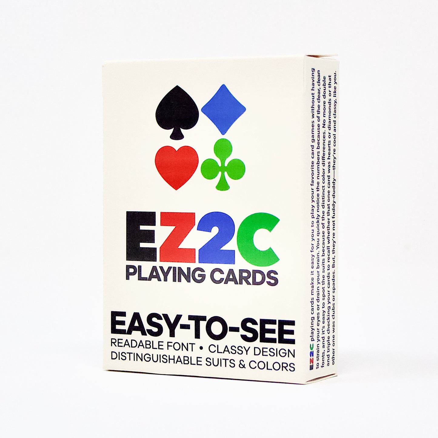 29424 | Easy-See Playing Cards: Readable font; Sophisticated suits in 4 colors