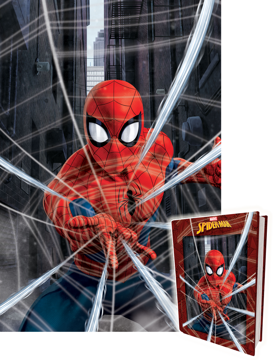 Spider Man Marvel 3D Jigsaw Puzzle in Tin Book Packaging 35561 300pc 18x12"