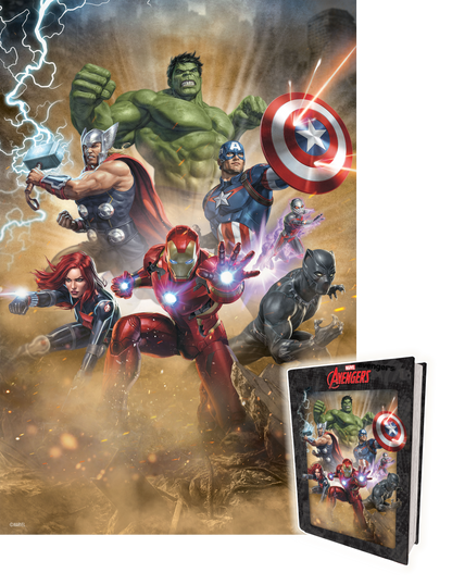 Avengers Marvel 3D Jigsaw Puzzle in Tin Book Packaging 35562 300pc 18x12"