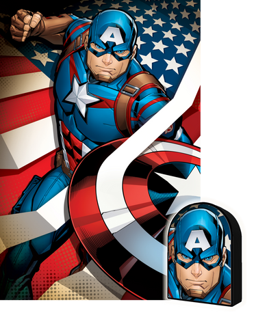 Captain America Marvel 3D Jigsaw Puzzle in Tin Box Packaging 35584 300pc 12x18"